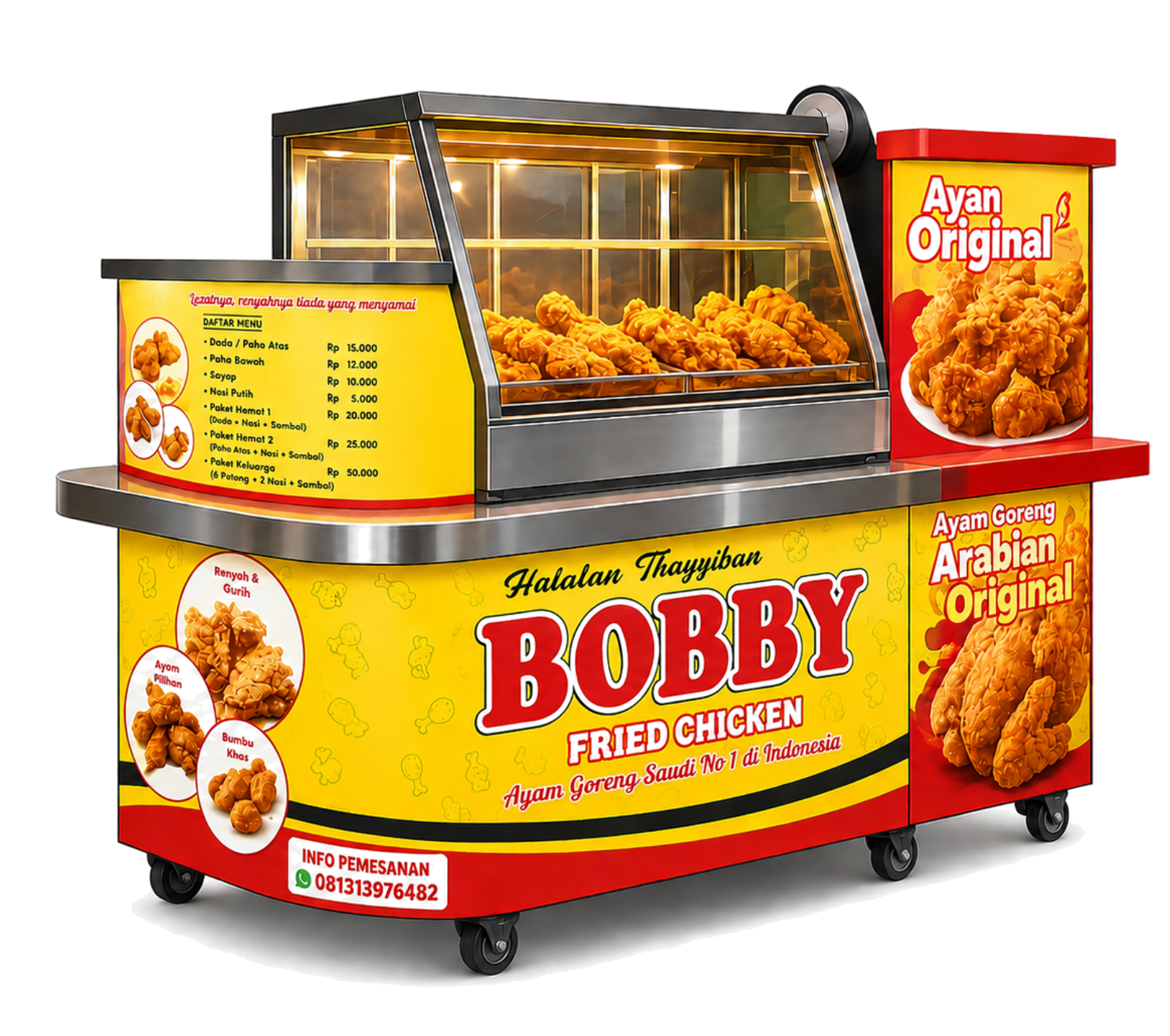 Visual Booth Premium Stainless Showcase 38 Jt Bobby Fried Chiken